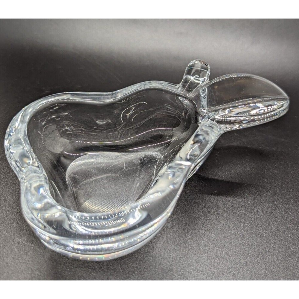 Art Vannes France Crystal Pear Ashtray, Trinket/Candy Dish, Paperweight *READ!*